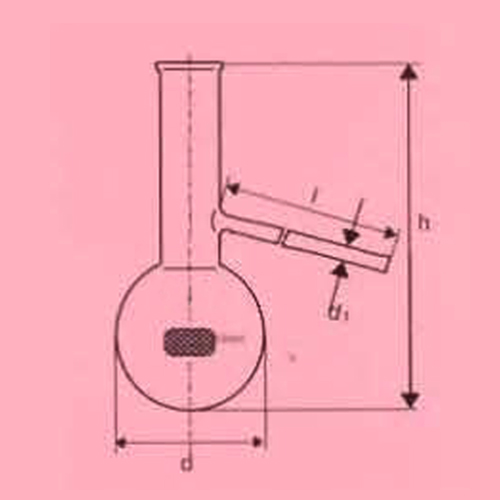 Distilling Flask with side tube