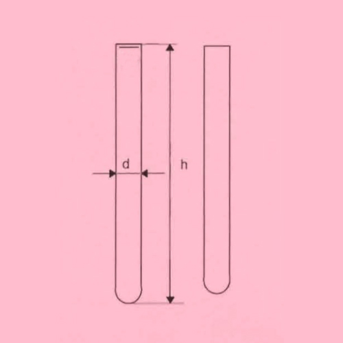 Test tube without rim.bacteriological