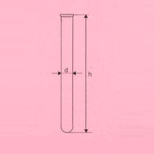 Test tube with rim. chemical
